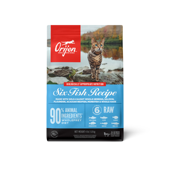 Orijen Grain Free Six Fish 4 lb Cat Food 