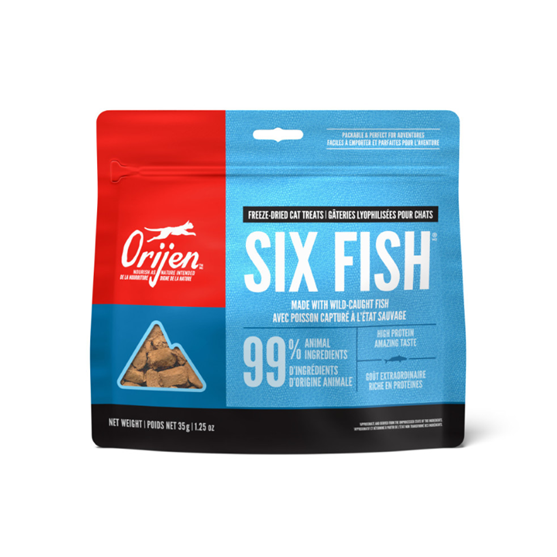 Orijen Freeze Dried Six Fish 1.25 oz Cat Treats 