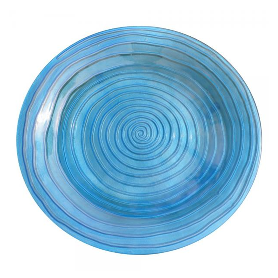 Backyard Essentials Blue Swirls Birdbath