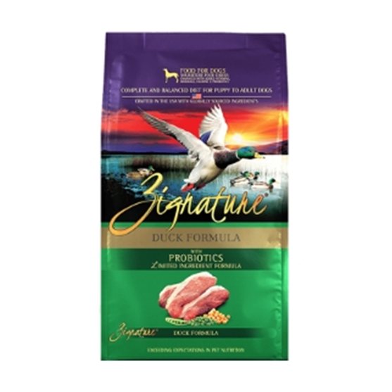 Zignature Grain Free Duck 25 lb Dog Food 