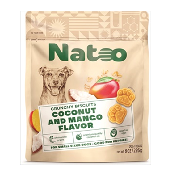 Natoo Coconut Mango Dog Biscuit 8 oz