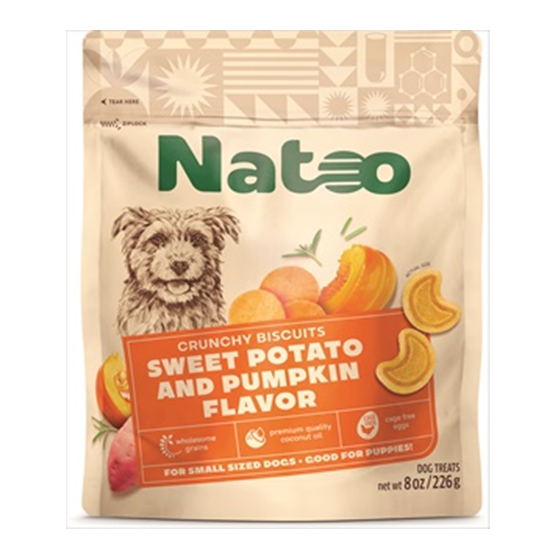 Natoo Sweet Potato and Pumpkin Dog Biscuit 8 oz