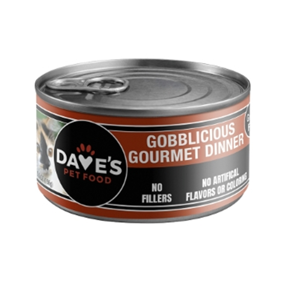 Dave's Grain Free Gobblicious Pate 5.5 oz Canned Cat Food