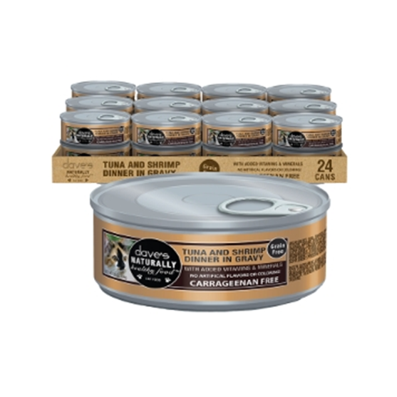 Dave's Grain Free Tuna and Shrimp in Gravy 5.5 oz Canned Cat Food