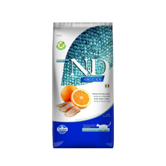 Farmina N&D Grain Free Ocean Herring and Orange Adult 11 lb Cat Food