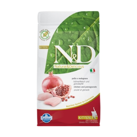 Farmina N&D Grain Free Chicken and Pomegranate Kitten 3.3 lb Cat Food 