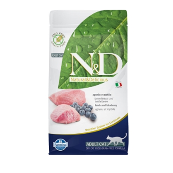 Farmina N&D Grain Free Lamb and Blueberry Adult 3.3 lb Cat Food 