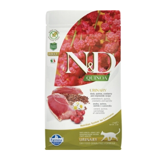 Farmina N&D Quinoa Urinary Duck Adult 3.3 lb Cat Food 