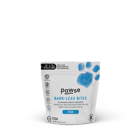 Pawse Bites CBD Freeze Dried Fish Dog/Cat 15 Count