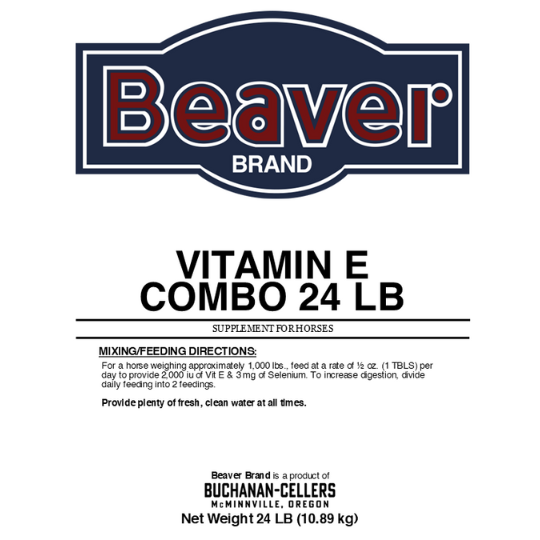 Beaver Brand Vitamin E Combo, Supplement for Horses 24 lb
