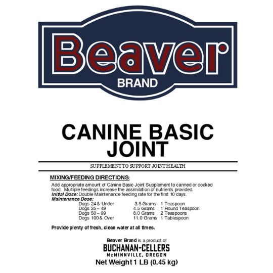Beaver Brand Canine Basic Joint, Joint Supplement for Dogs 1 lb