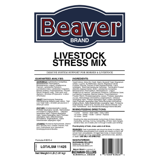 Beaver Brand Livestock Stress Mix 4 lb