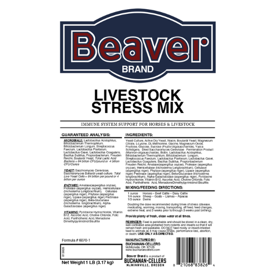 Beaver Brand Livestock Stress Mix 1 lb