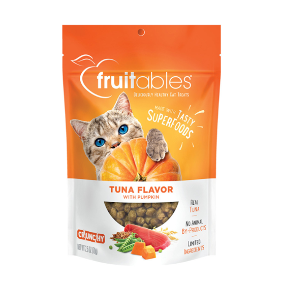 Fruitables Limited Ingredient Tuna with Pumpkin Crunchy Cat Treats 2.5 oz