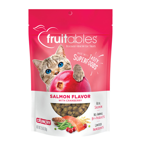Fruitables Limited Ingredient Salmon with Cranberry Crunchy Cat Treats 2.5 oz