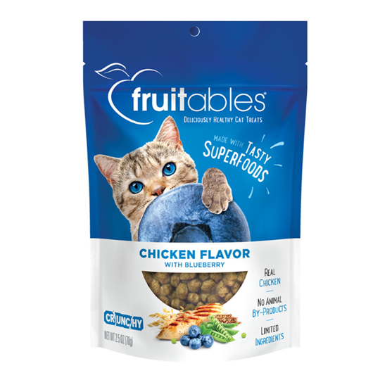 Fruitables Limited Ingredient Chicken with Blueberry Crunchy Cat Treats 2.5 oz