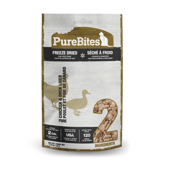 PureBites Freeze Dried Chicken and Duck Cat Treats 1.12 oz