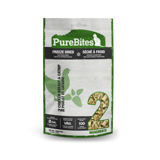 PureBites Freeze Dried Chicken and Catnip Cat Treats 1.3 oz