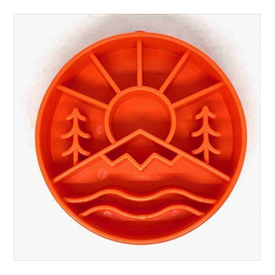 SodaPup eBowl Great Outdoors Orange Slow Feeder Dog Bowl