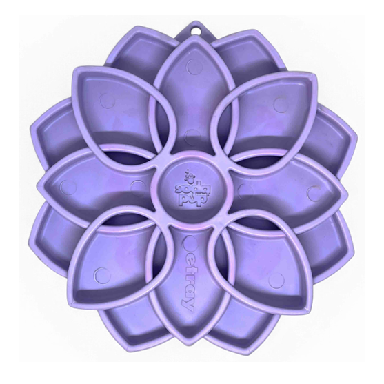 SodaPup eTray Mandala Softie Light Purple Slow Feeder for Dogs