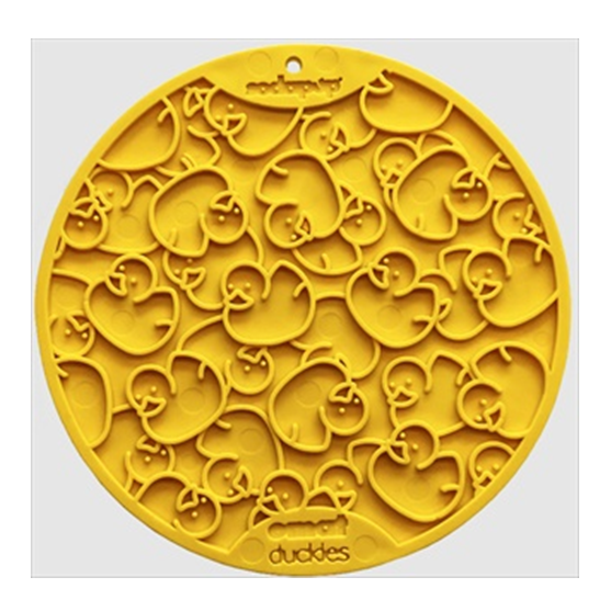 SodaPup eMat Duckies with Suction Cups Yellow Lick Mat for Dogs