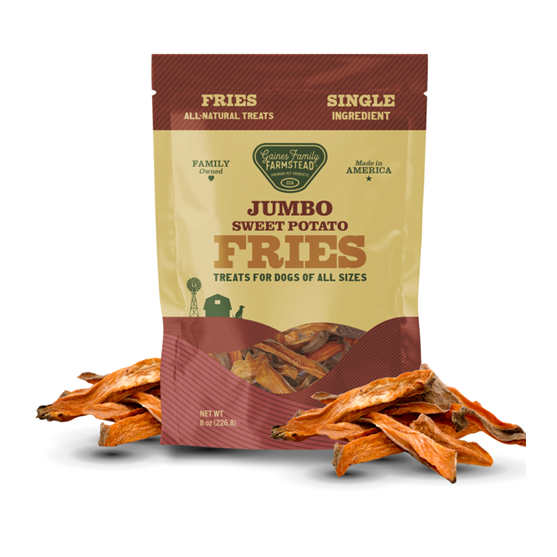 Gaines Family Farmstead Jumbo Sweet Potato Fries Dog Treats 8 oz