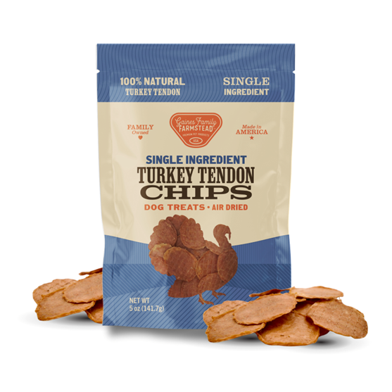 Gaines Family Farmstead Turkey Tendon Dog Treats 5oz