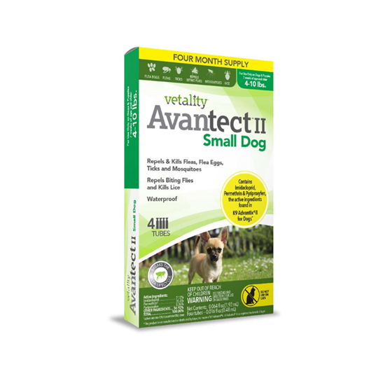 Vetality Avantect II Flea and Tick for Dogs 4-10 lb