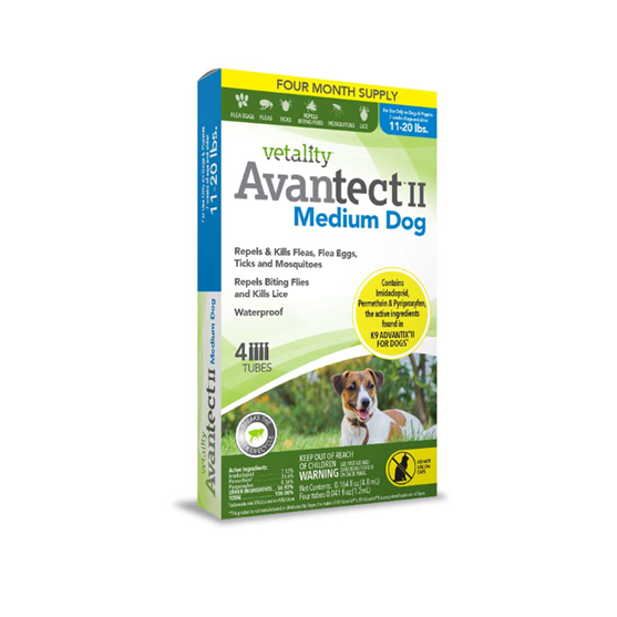Vetality Avantect II Flea and Tick for Dogs 11-20 lb