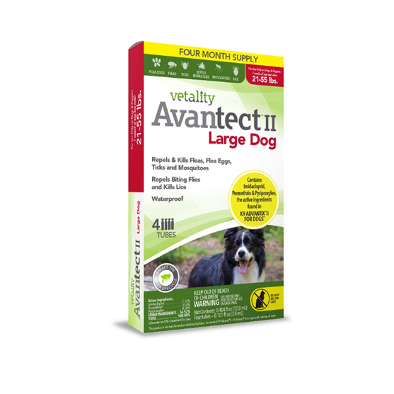 Vetality Avantect II Flea and Tick for Dogs 21-55 lb