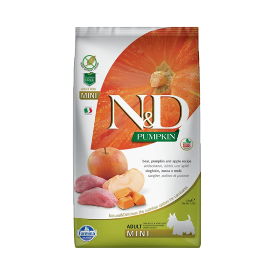 Farmina N&D Grain Free Boar and Apple Adult Mini Dog Food 5.5 lb