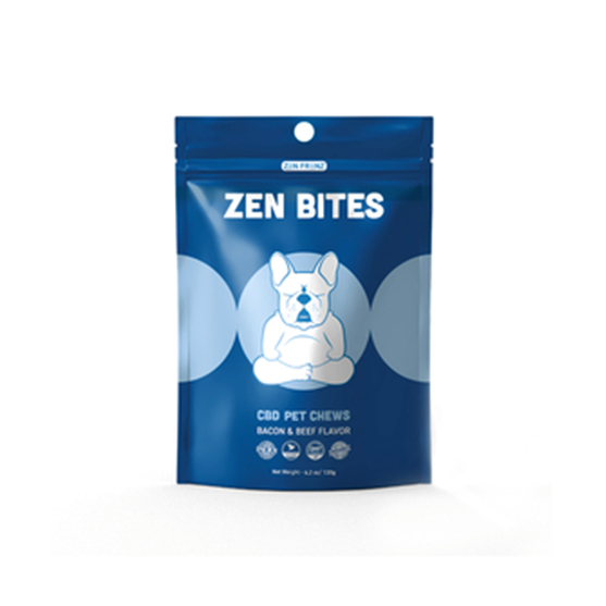 Zen Frenz CBD Bites Bacon and Beef Calming Dog Chews 4.2 oz