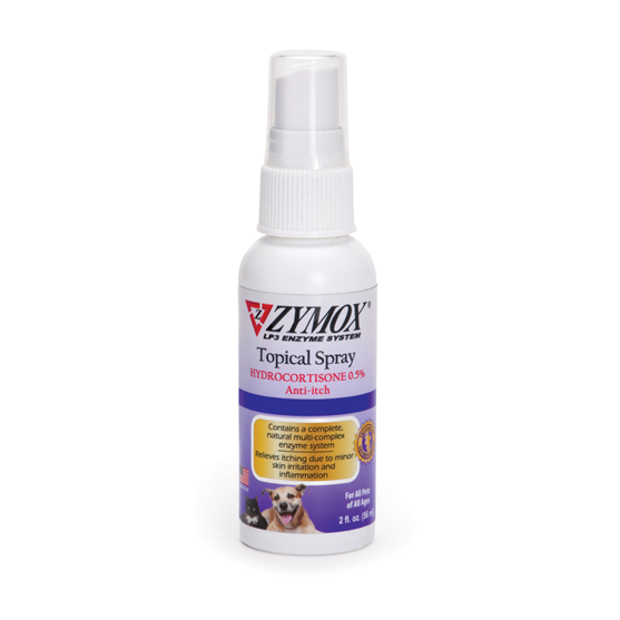 Zymox Topical Spray with 0.5% Hydrocortisone for Dogs and Cats 2 oz
