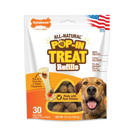 Nylabone Pop-In Treat Refills Dog Treats 30 Count