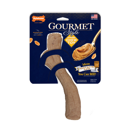 Nylabone Gourmet Style Stick Peanut Butter Extra Large Dog Chew