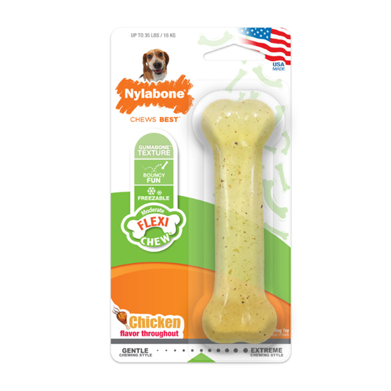 Nylabone Flexi Moderate Chew Chicken Medium Dog Chew