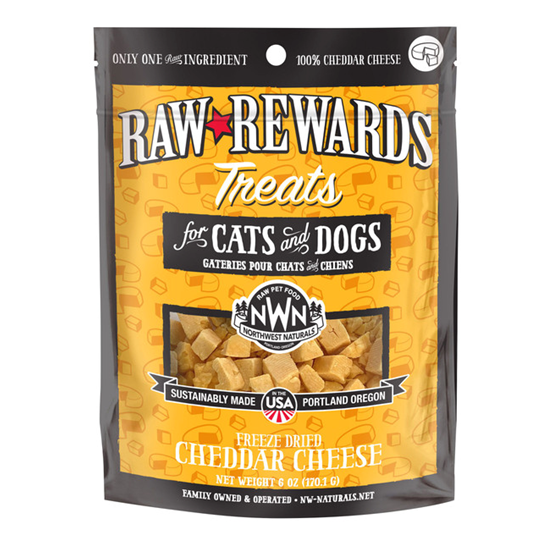 NW Naturals Freeze Dried Cheddar Cheese Dog and Cat Treats 6 oz