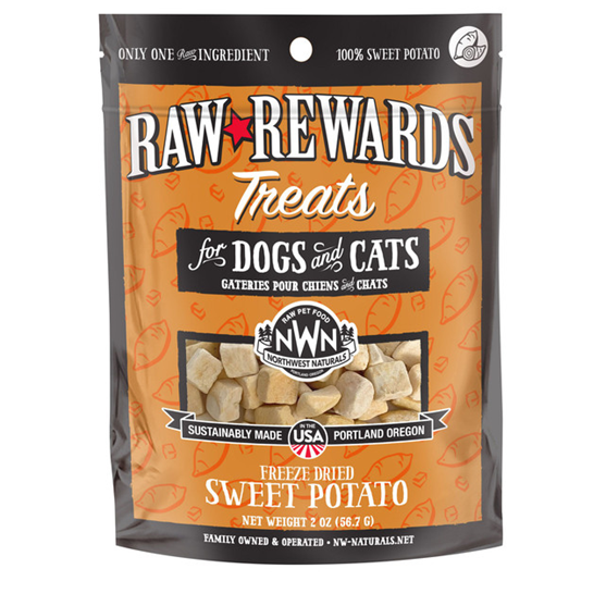 NW Naturals Freeze Dried Sweet Potato Dog and Cat Treats 2 oz