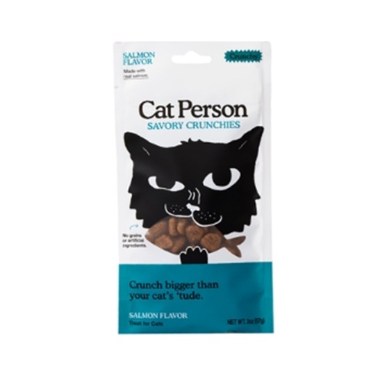 Cat Person Grain Free Savory Salmon Crunchy Cat Treats 2 oz