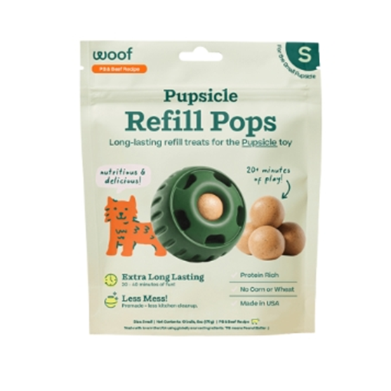 Woof Pops Refill Beef and Peanut Butter Small Dog Treats 6 oz