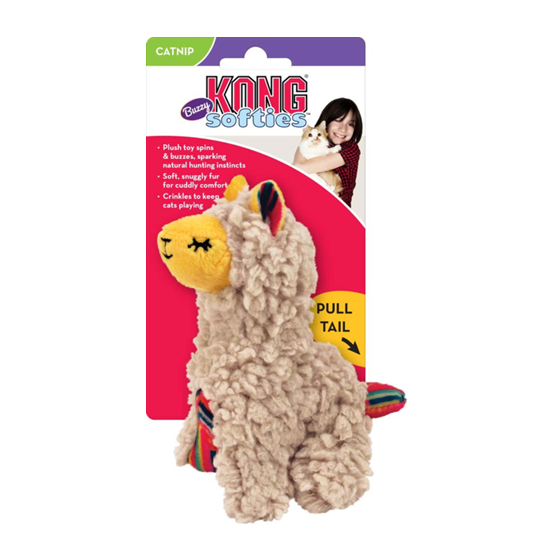 Kong Softies Buzzy Llama Catnip Cat Toy