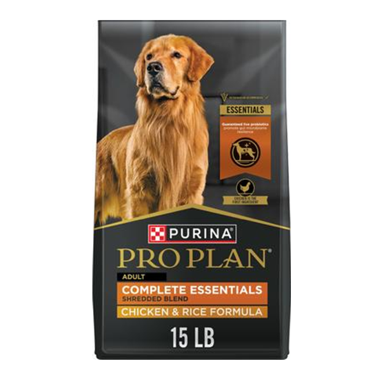 Pro Plan Shredded Blend Chicken and Rice Adult Dog Food 15 lb