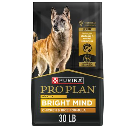 Pro Plan Bright Mind 7+ Chicken and Rice Senior Dog food 30 lb