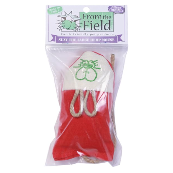 From the Field Suzy the Large Hemp Mouse-Silver Vine Cat Toy