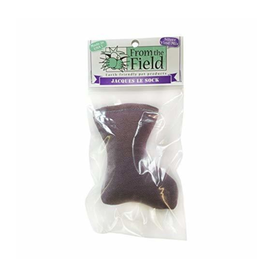 From the Field Jacques Le Sock Silver Vine Cat Toy Assorted Colors