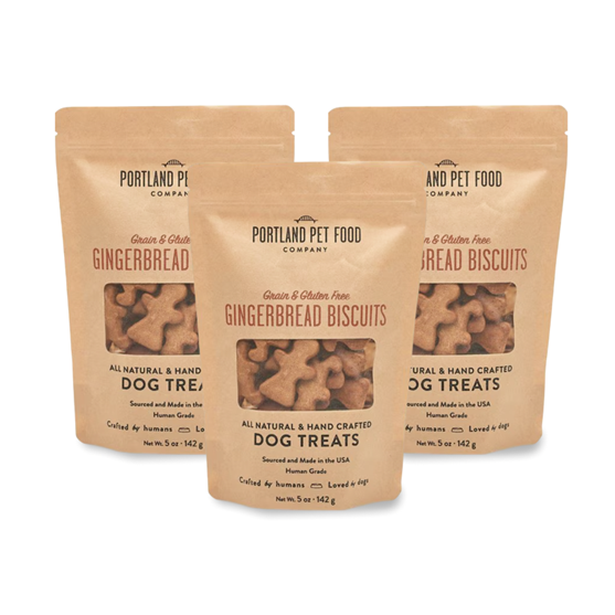 Portland Pet Food Grain Free Gingerbread Dog Biscuits 5 oz