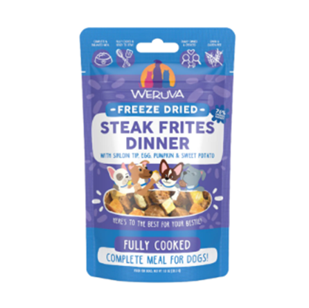 Weruva Freeze Dried Steak Frites Dog Food 1 oz