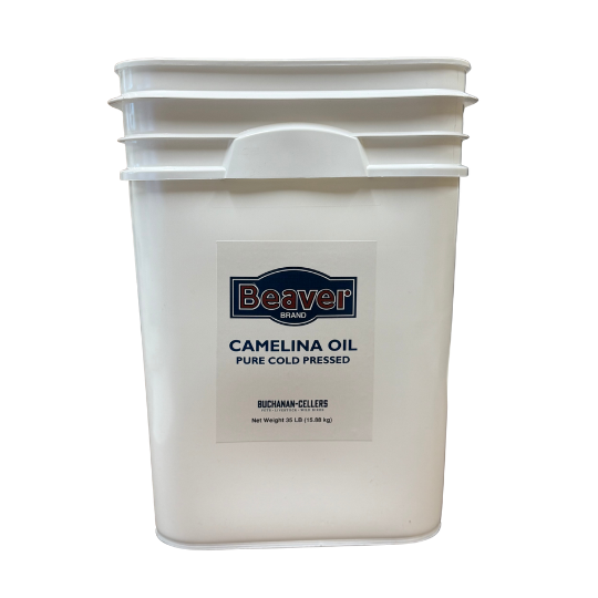 Beaver Brand Camelina Oil, Pure Cold Pressed 35 lb