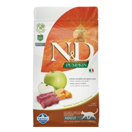 Farmina N&D Grain Free Venison, Apple and Pumpkin Adult Cat 3.3 lb