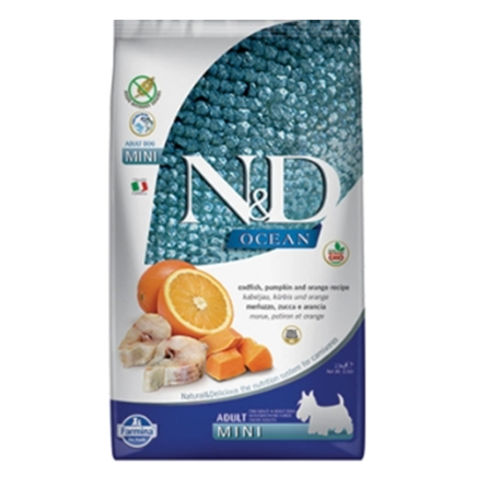Farmina N&D Grain Free Ocean Cod, Pumpkin, and Orange Mini Dog Food 5.5 lb